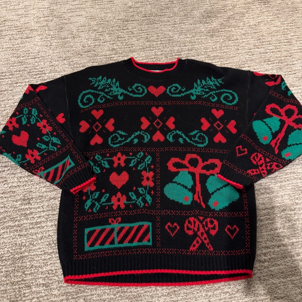 Cabin Creek Black and Red Holiday Sweater